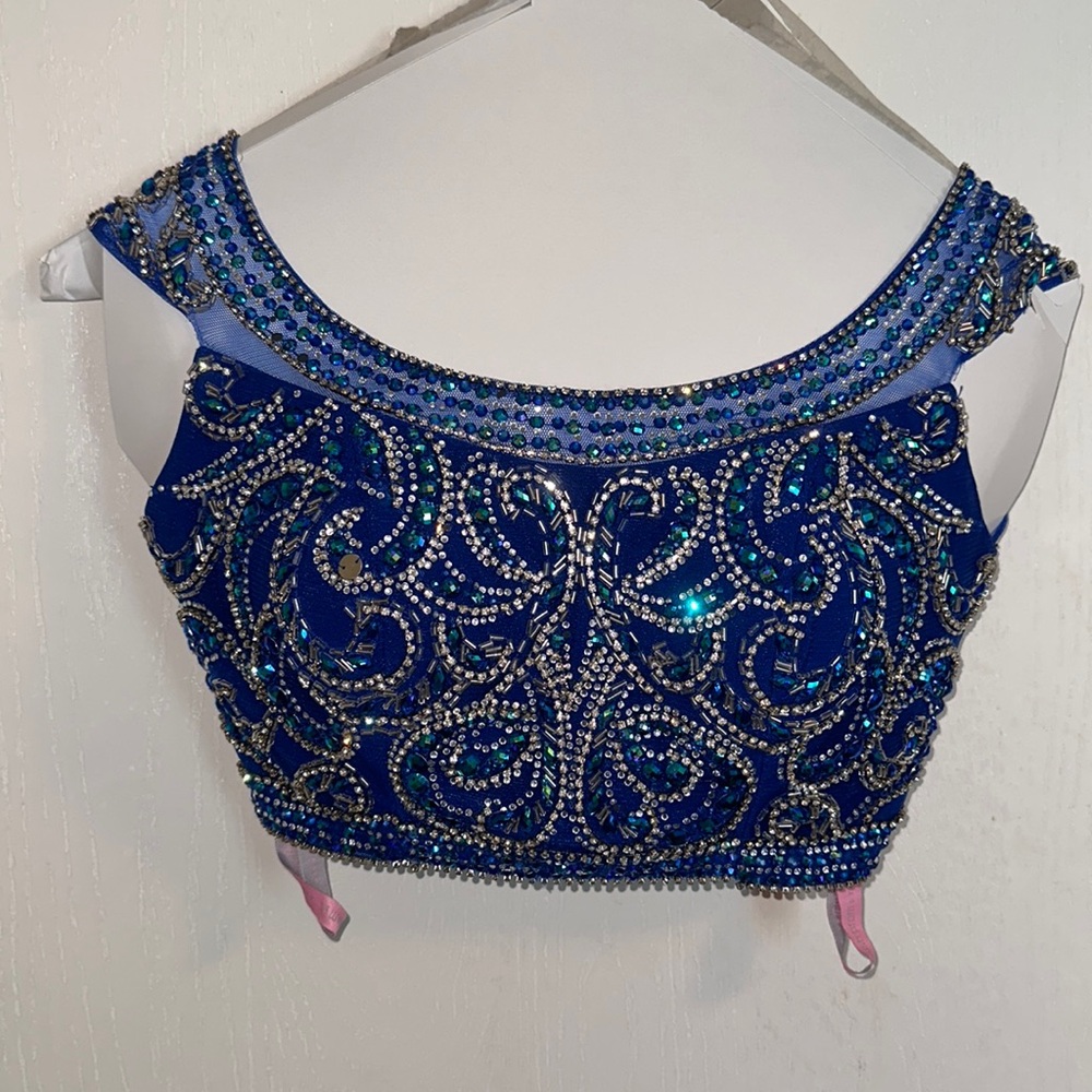 Blue apron, Size 0, Blue Formal Dress